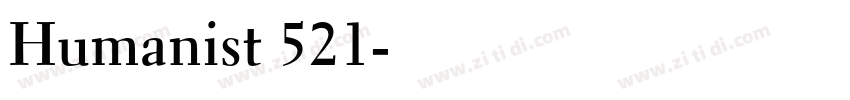 Humanist 521字体转换